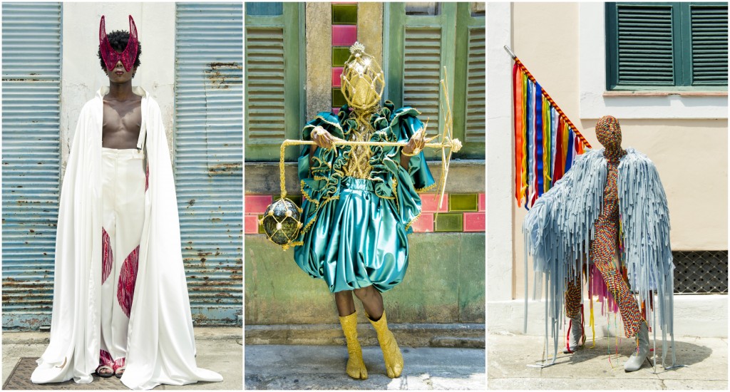 três look que o parceiro Folia de 6, desenvolveu para o carnaval do Rio de Janeiro.