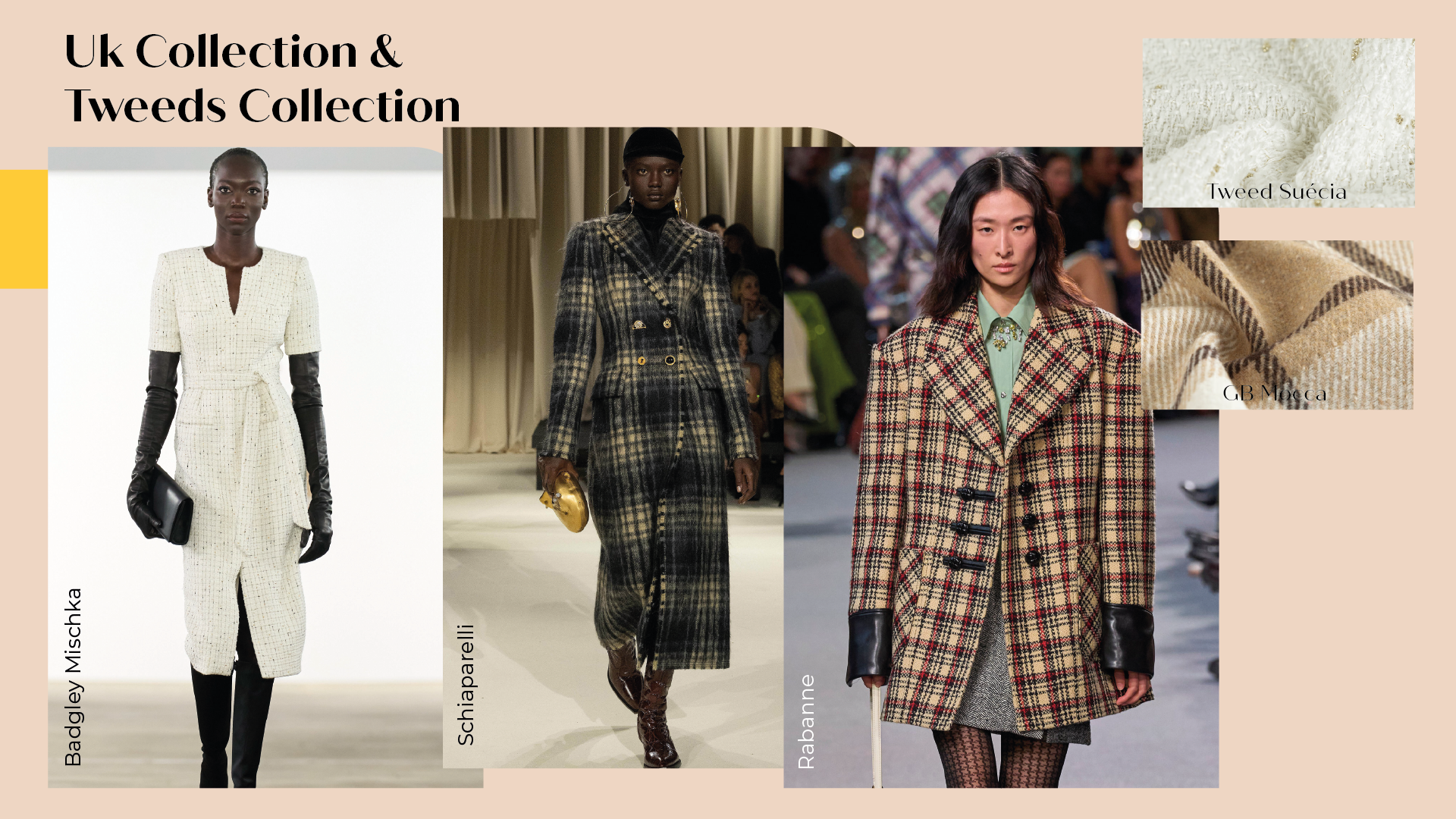 Tecidos para Moda do Inverno 25: UK Collection e Tweeds Collection