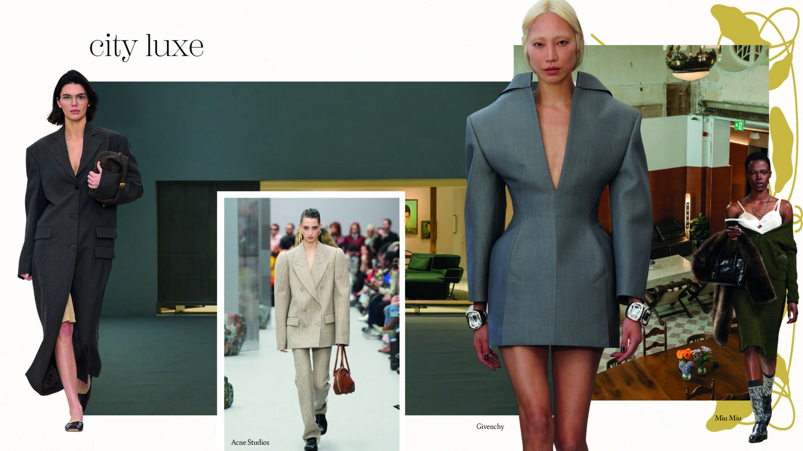 mood board da tendencia de city luxe