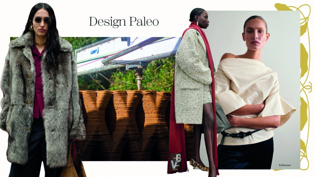 mood board da tendencia de design paleo