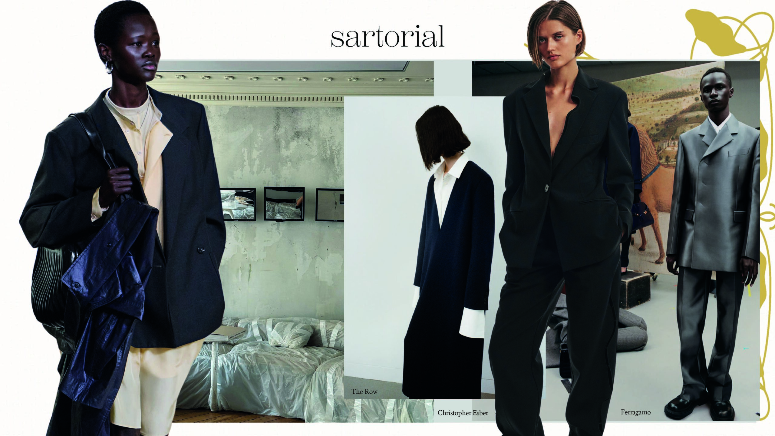 mood board da tendencia de sartorial