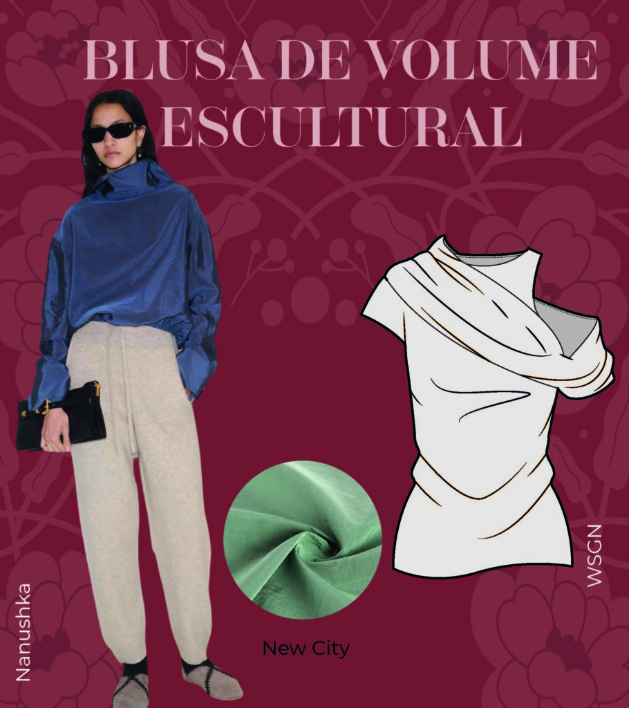Blusa com Volume Escultural: drama refinado