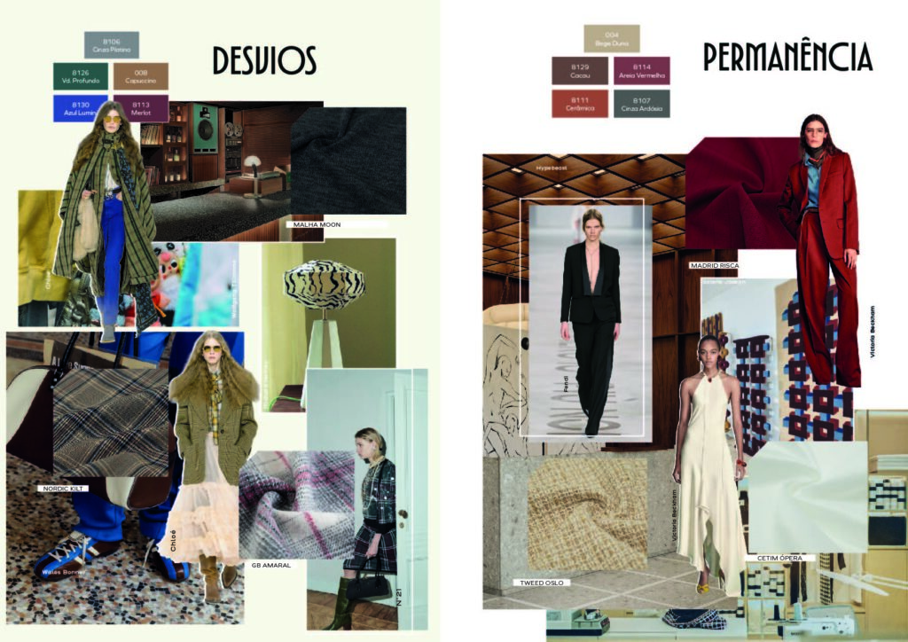 moodboard dos temas do inverno 27, desvios e permanencia